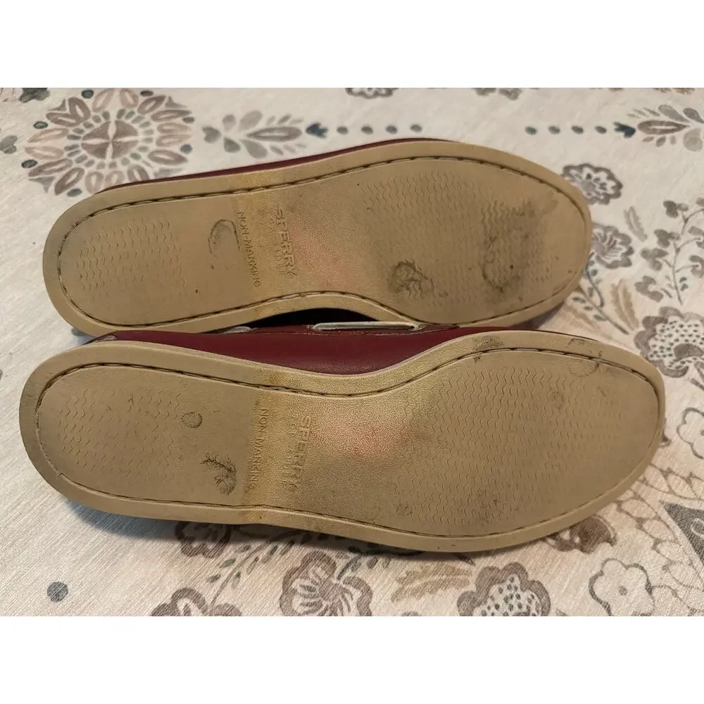 Sperry Top-Sider Men's Authentic Original 2-Eye Boat Shoes Maroon Red Size 13